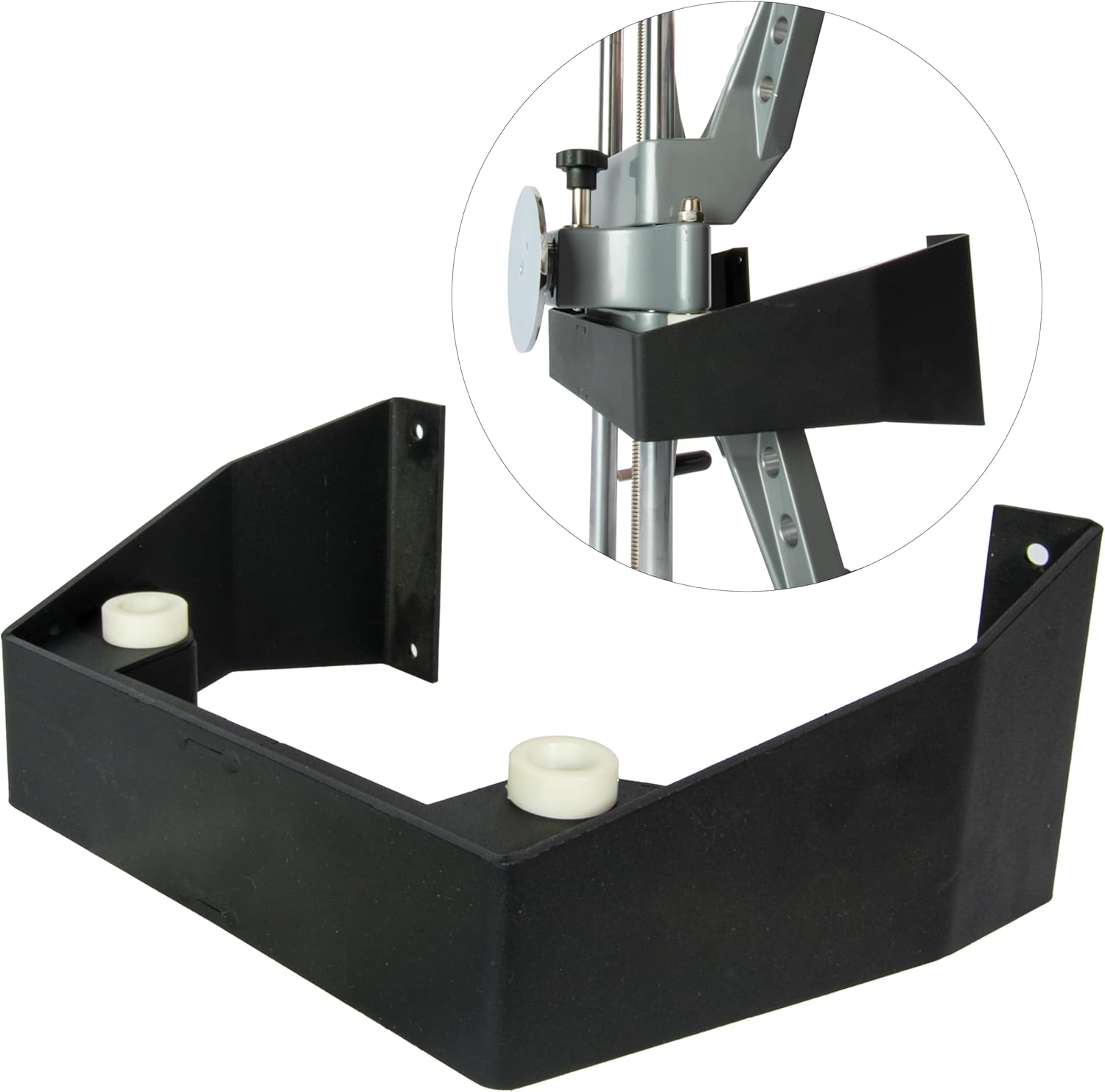 AutoSolo Heavy-Duty Wall Mount Rack for AutoSolo ASWG001 Wheel Clamp - Black Powder Coated Steel with Complete Screw Set - Ideal for Garage Organization & Wheel Alignment Tools