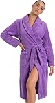 HEARTNICE Womens Fleece Robes, Soft Plush Long Bathrobe, Thick Kimono Robes for Womens, Warm House Coat