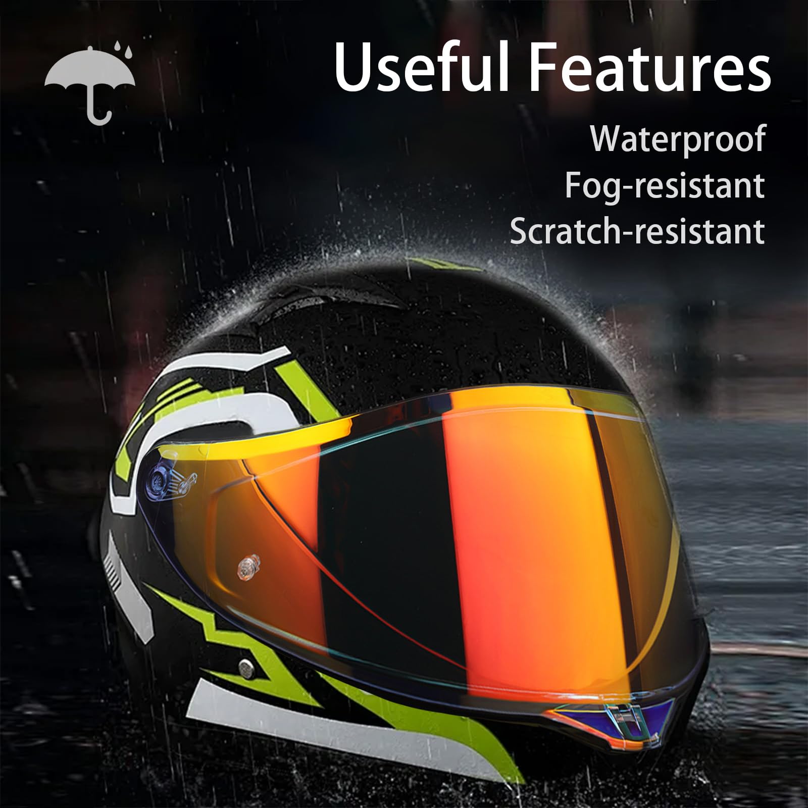 Visiera di Ricambio per Casco adatta per AGV K1 K3SV K5, Visiera per Casco Integrale Resistente ai Raggi UV, Antiappannamento e Antigraffio Visiera per Casco da Moto Lenti per Casco Visiera Protettiva