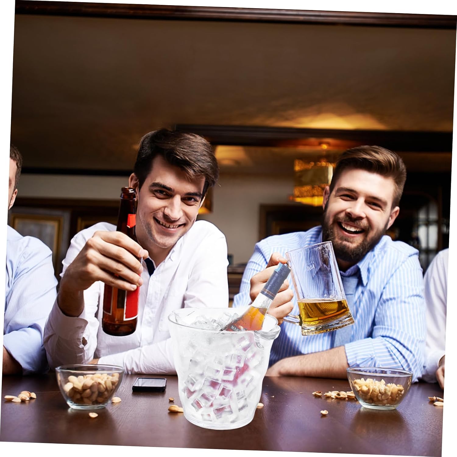 Stylish Ice Bucket for Red Wine and Beverages Acrylic Wine Cooler for Parties Restaurants and Cafes Easy to Clean Holds Ample Ice Cubes