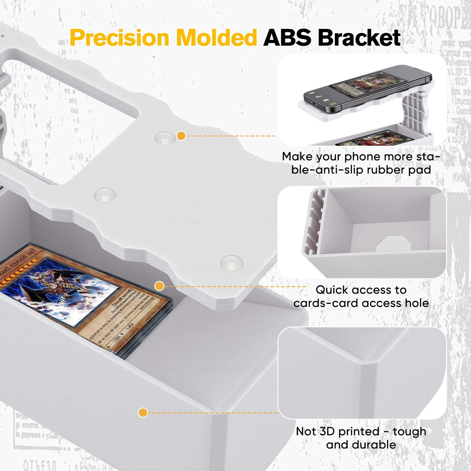 Scanner de cartes, support pour cartes à collectionner MTG/TCG - Support de téléphone portable ABS pour numériser et comparer les prix, hauteur réglable et compatible avec ManaBox et toutes les