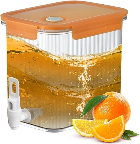 Miniatura 6 de Dispensador de bebidas de 0.66 galones con espitas,Dispensadores de bebidas para refrigerador de 2,5 litros con espiga,Recipiente de agua fría para
