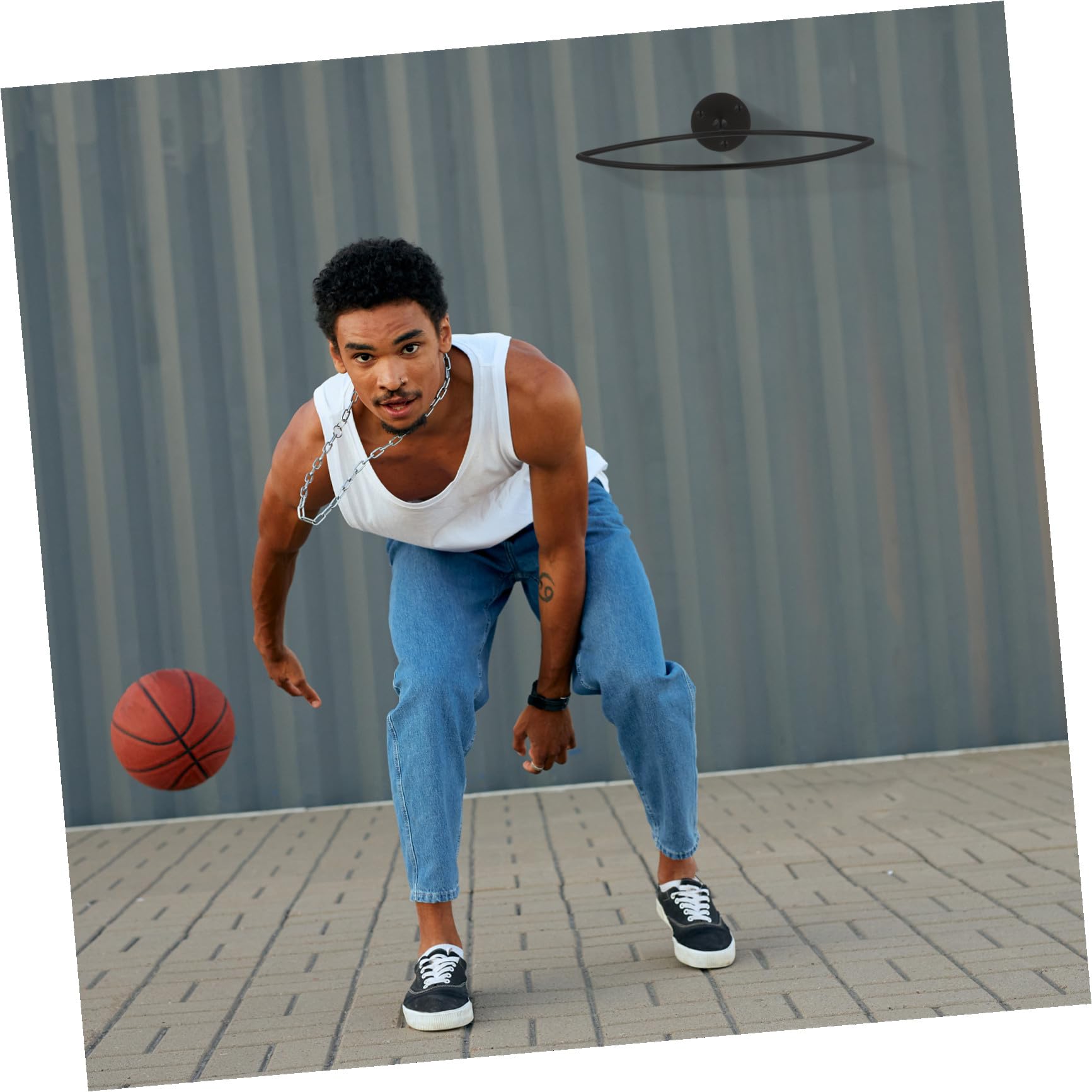 Kisangel Soporte De Fútbol ​​Soporte para Gimnasio Decoración para Autos Póster Soporte para Baloncesto Estante para Almacenamiento De Baloncesto Accesorios para Balones Soporte
