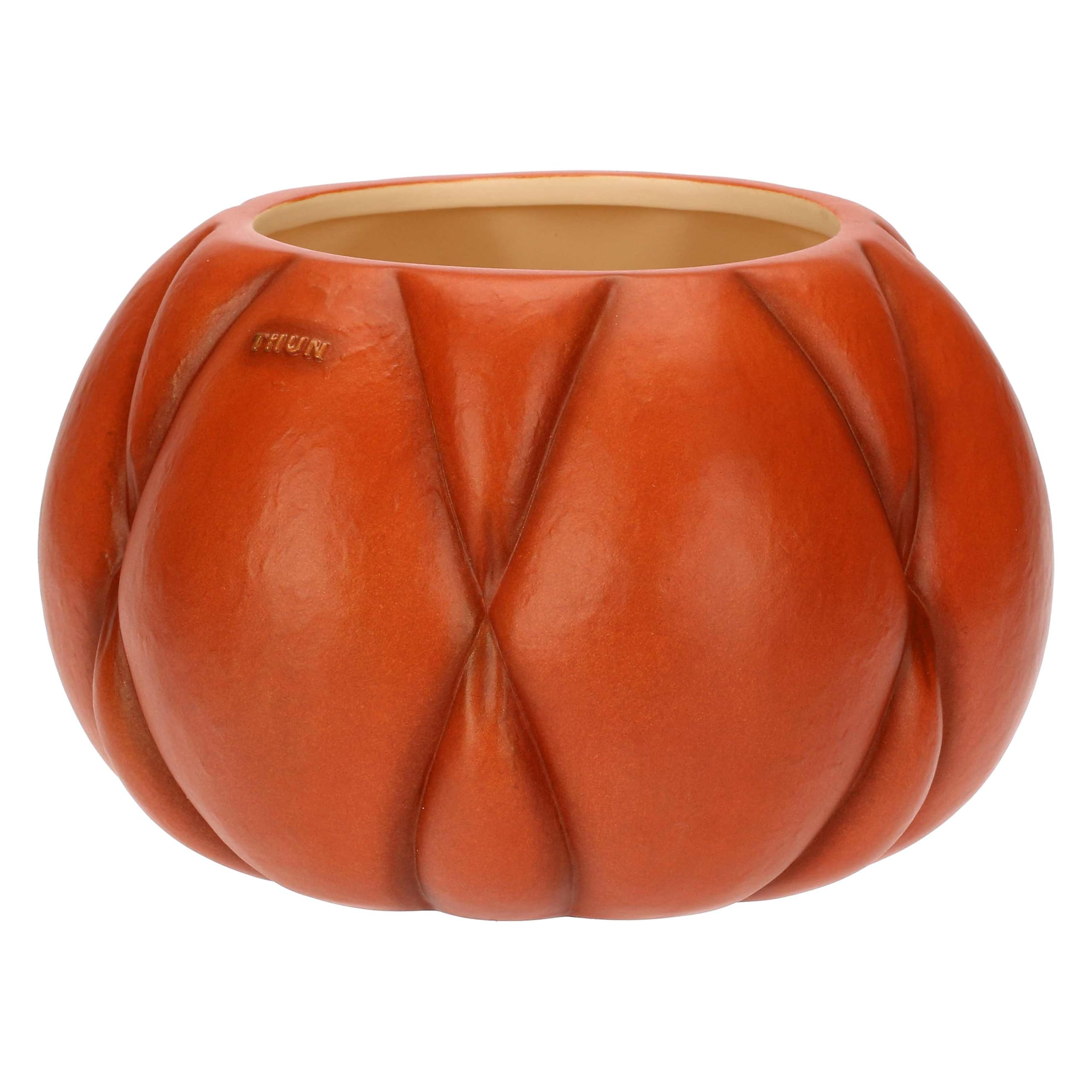 THUN - Cachepot medio- ceramica - Collezione Plumè - 23 x 23 x 14,7 cm