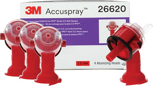 Miniatura 1 de 3M Accuspray - Recambios de boquilla para pistola de pintura PPS 2.0, 26620, 0.079 pulgadas, color rojo, uso con sistema de pistola de pulverización