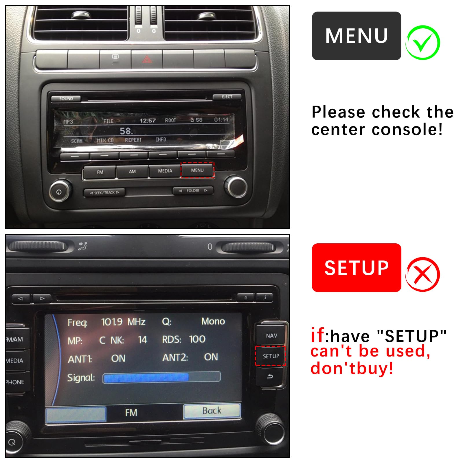 Flylin - Adattatore Bluetooth AUX per musica, cavo modulo AUX IN Bluetooth a 12 pin con microfono, microfono vivavoce compatibile con autoradio Volkswagen Skoda RCD210 RCD310 RCD510 RNS510