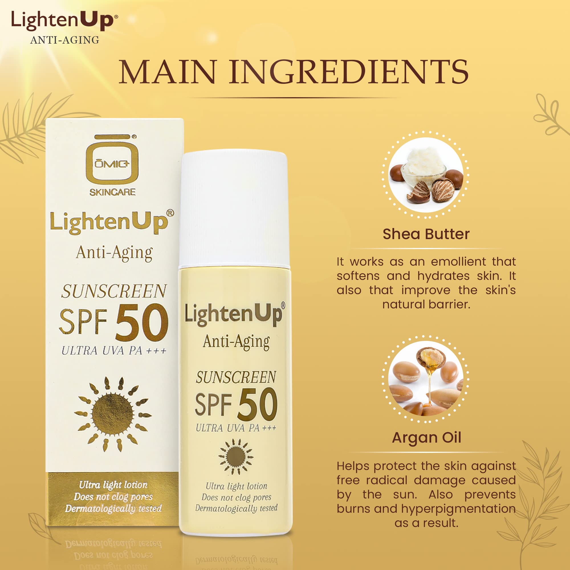 LightenUp Anti-aging Sunscreen SPF 50 90 ml