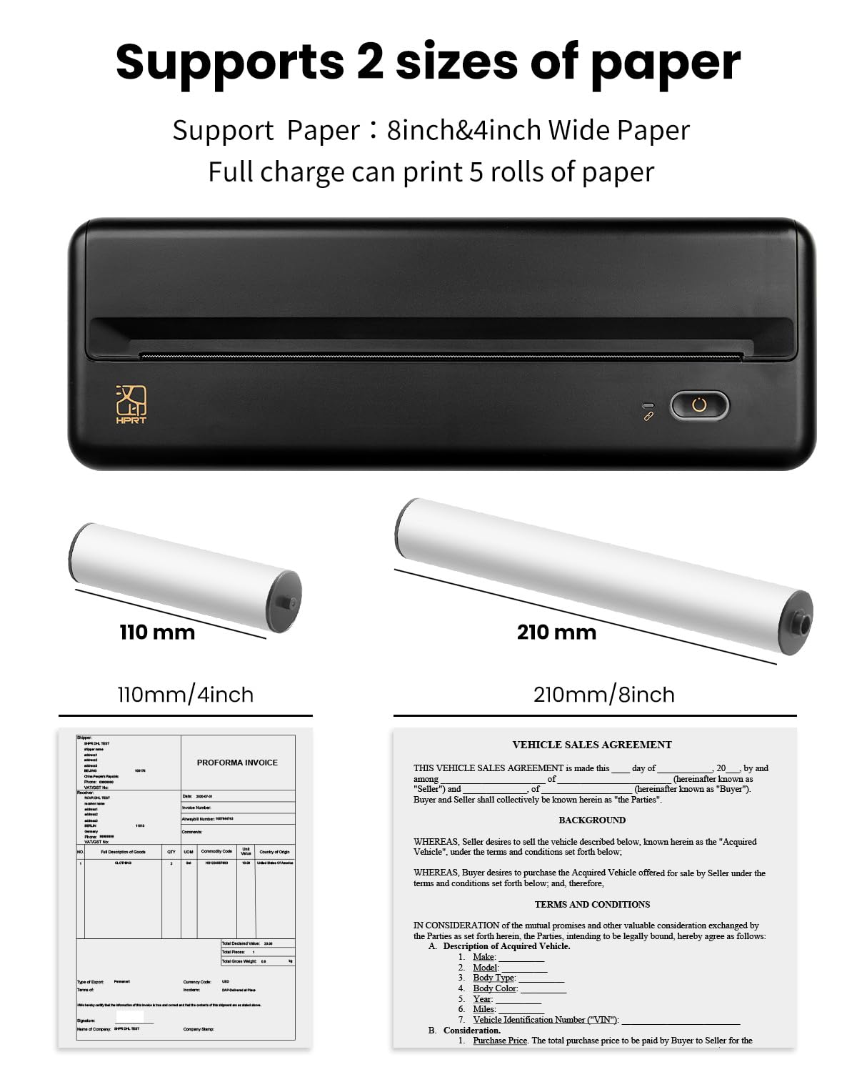 HPRT MT810 A4 A5 モバイルプリンター Amazon.co.jp: HPRT MT810 A4 モバイルプリンター サーマル
