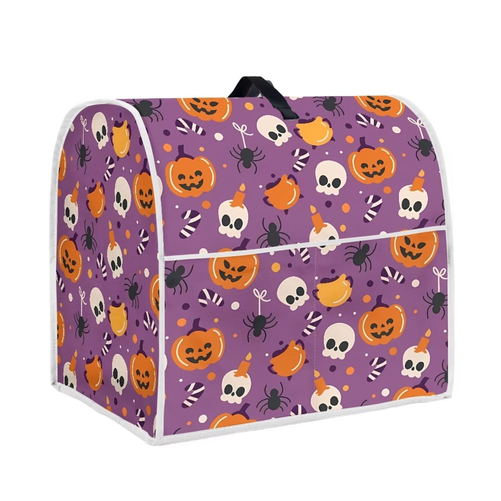 HUISEFOR Stand Mixer Cover Compatible with 6-8 Quart Kitchen Aid Mixer, Cute Skull Pumpkin Bat Design Durable Washable Dust Covers Halloween Mixer Accessories for Kitchen — image 1