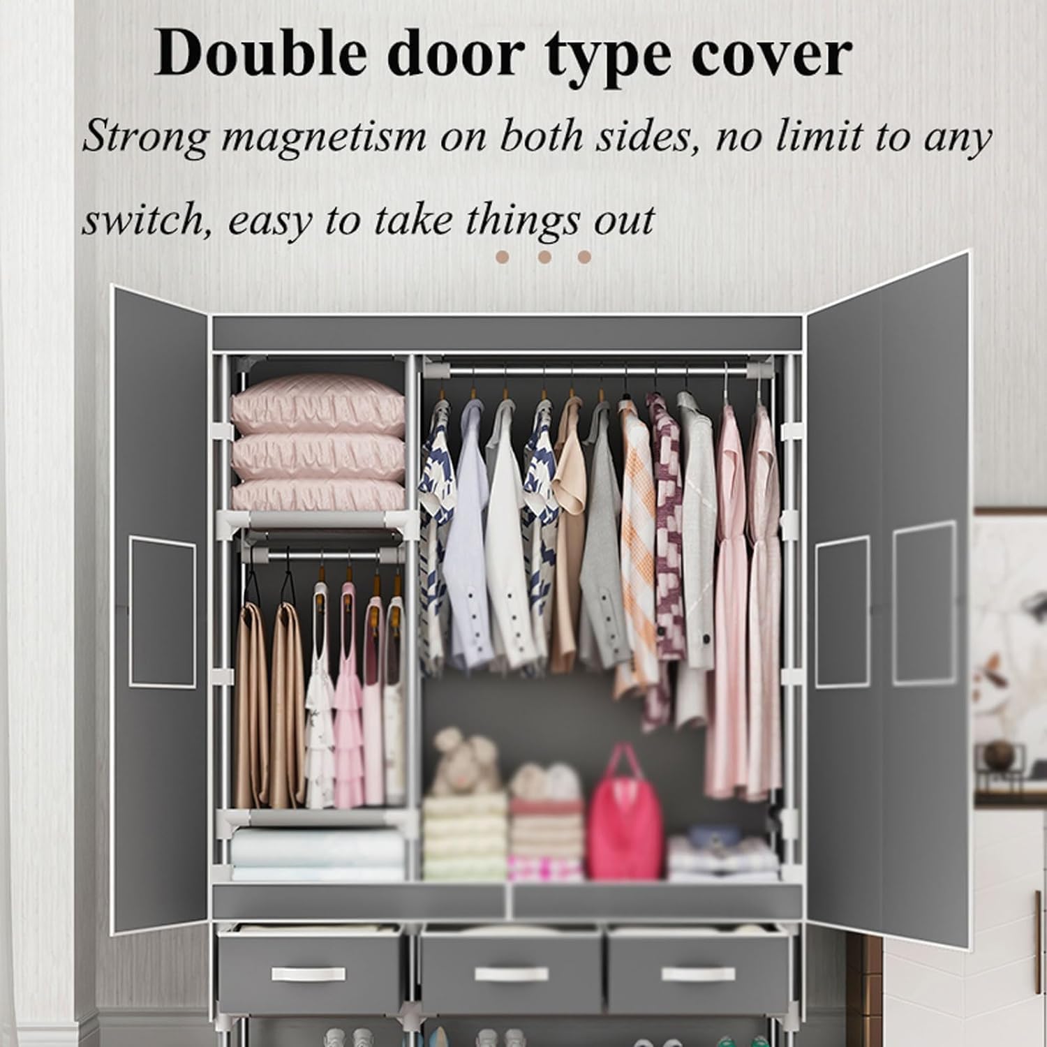 ANTBOX ポータブル ワードローブ クローゼット ストレージ オーガナイザー ANTBOX ポータブル ワードローブ クローゼット ストレージ オーガナイザー