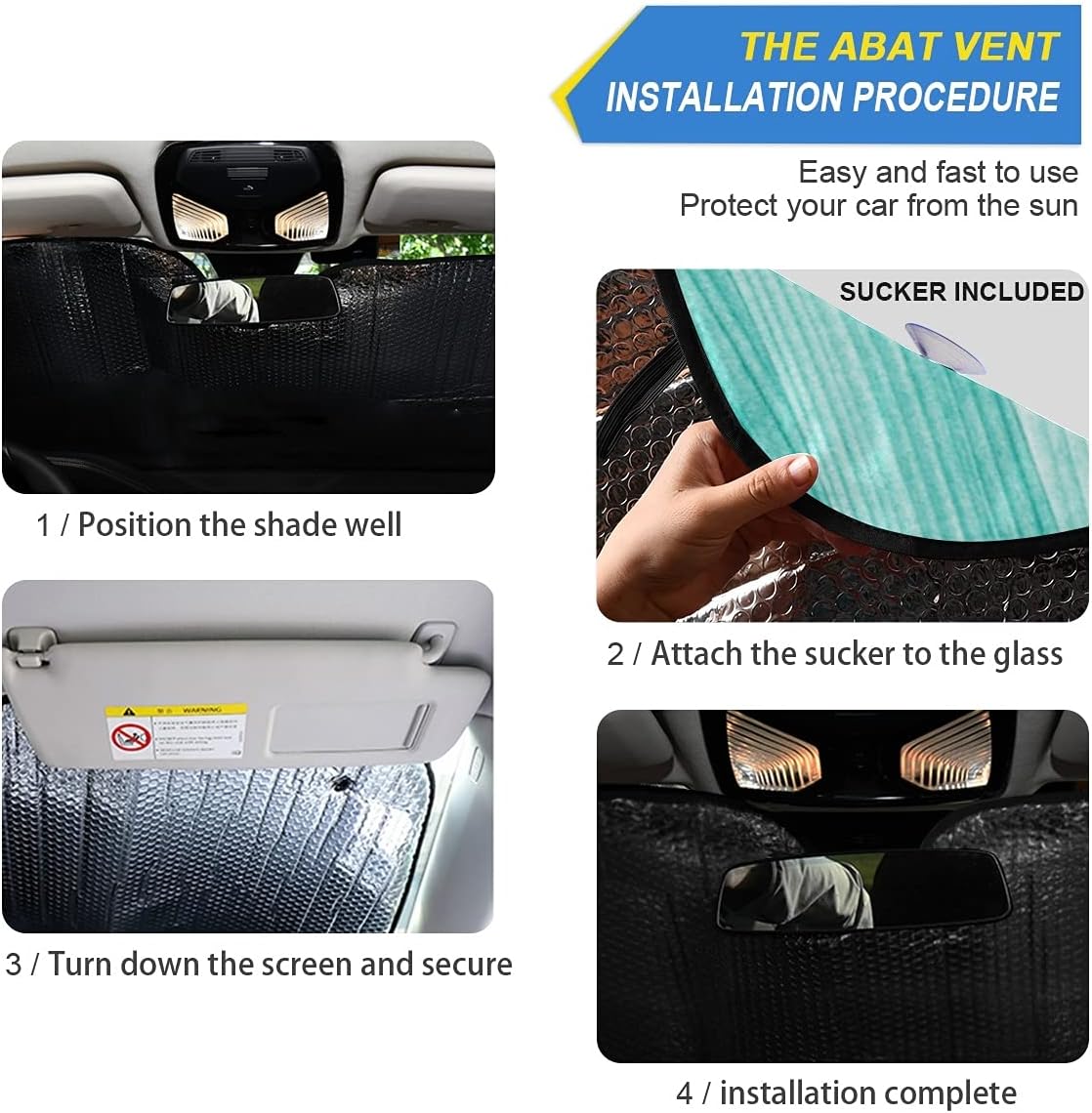 Car Windshield Sunshade Teal Turquoise Green Wood Pattern, Blocks Sun Visor Protector Foldable Sun Shield Keep Your Vehicle Cool, Fits Windshields of Most Sizes