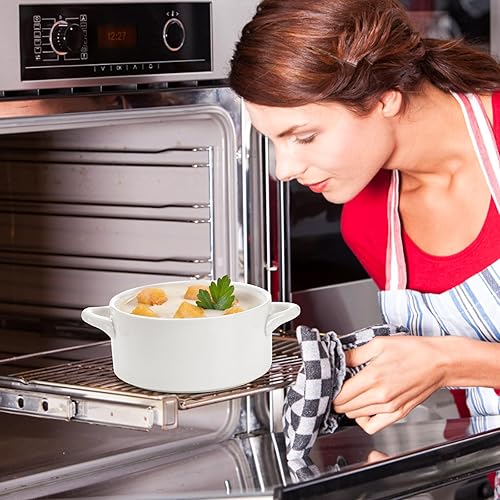 Miniatura 7 de SOUJOY Paquete de 6 cuencos de sopa de cebolla francesa, cuencos de porcelana de 22 onzas con asas, aptos para horno para sopa, cereales, frío,
