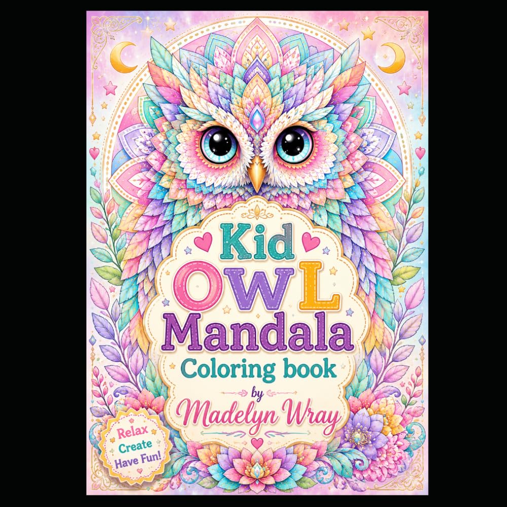Owl Mandala Coloring Book: Relaxing Owl Designs for Stress Relief, Mindfulness, and Creative Fun