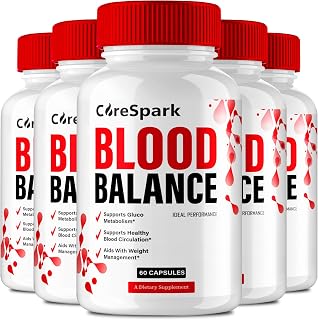 CoreSpark Blood Balance Capsules, Advanced CoreSpark Blood Formula Supplement Pills - Maximum Strength, All Natural Healthy Circulation & Stable Levels, Core Spark Health Reviews (5 Pack)