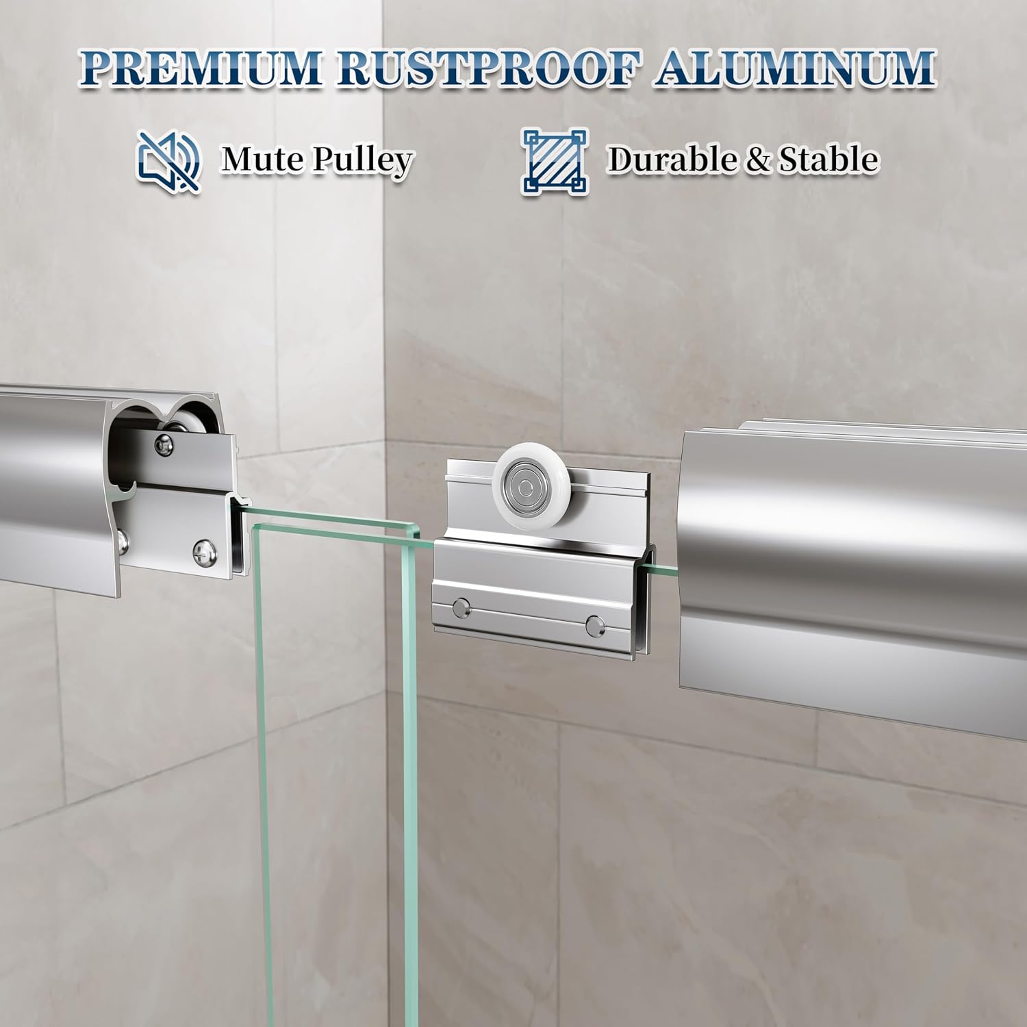ENSO SENKA 56-60" W x 72" H Semi-Frameless Bypass Sliding Shower Door, Easy-to-Clean Treated Clear Tempered SGCC Glass, Polished Chrome