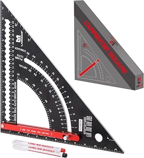 Carpenter Square, 12 Inch Woodworking Tools - Aluminium, Framing, Adjustable Rafter & Combination Square, Perfect Carpenters Gift