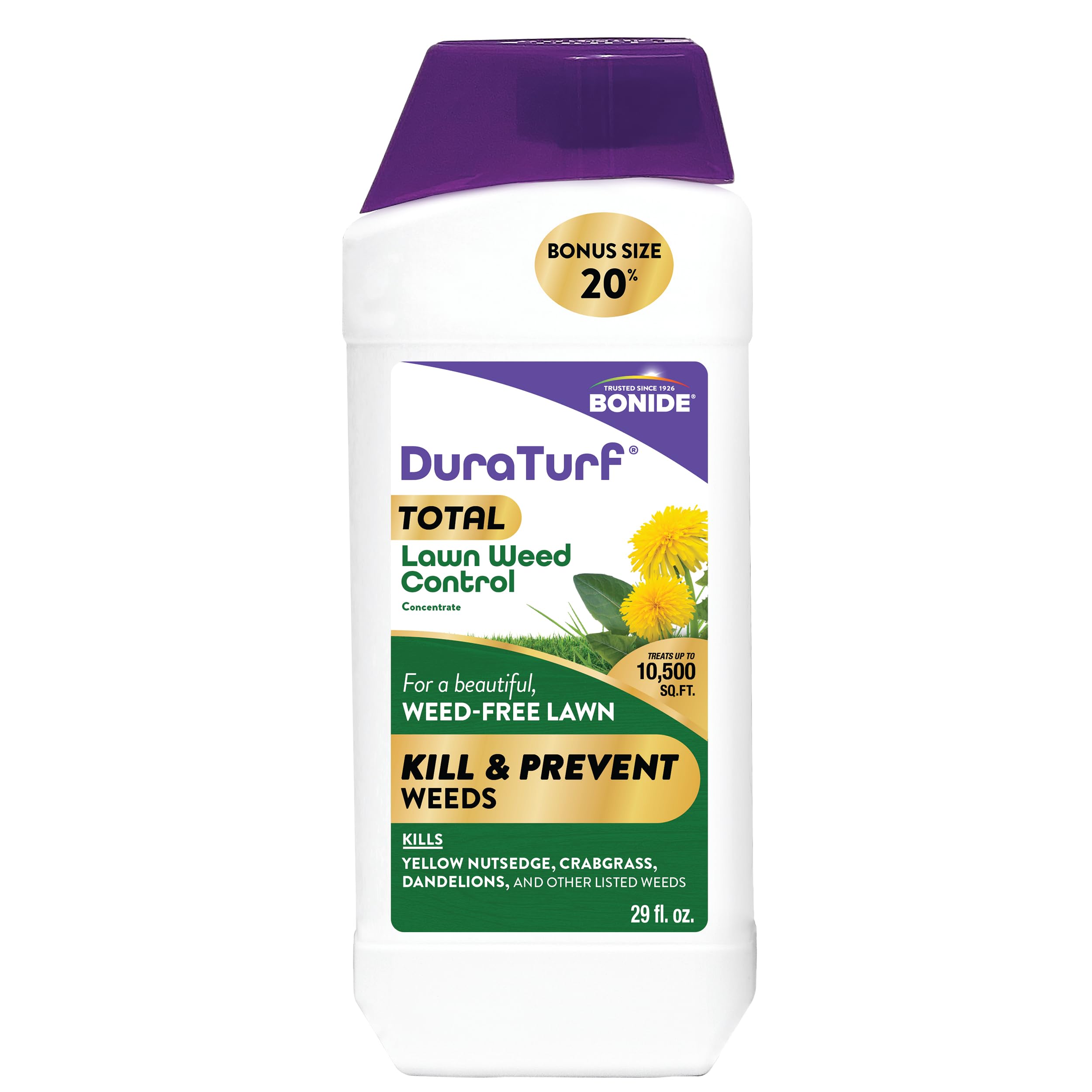 Bonide DuraTurf 29 oz Total Lawn Weed Control Concentrate, Kills and Prevents Weeds