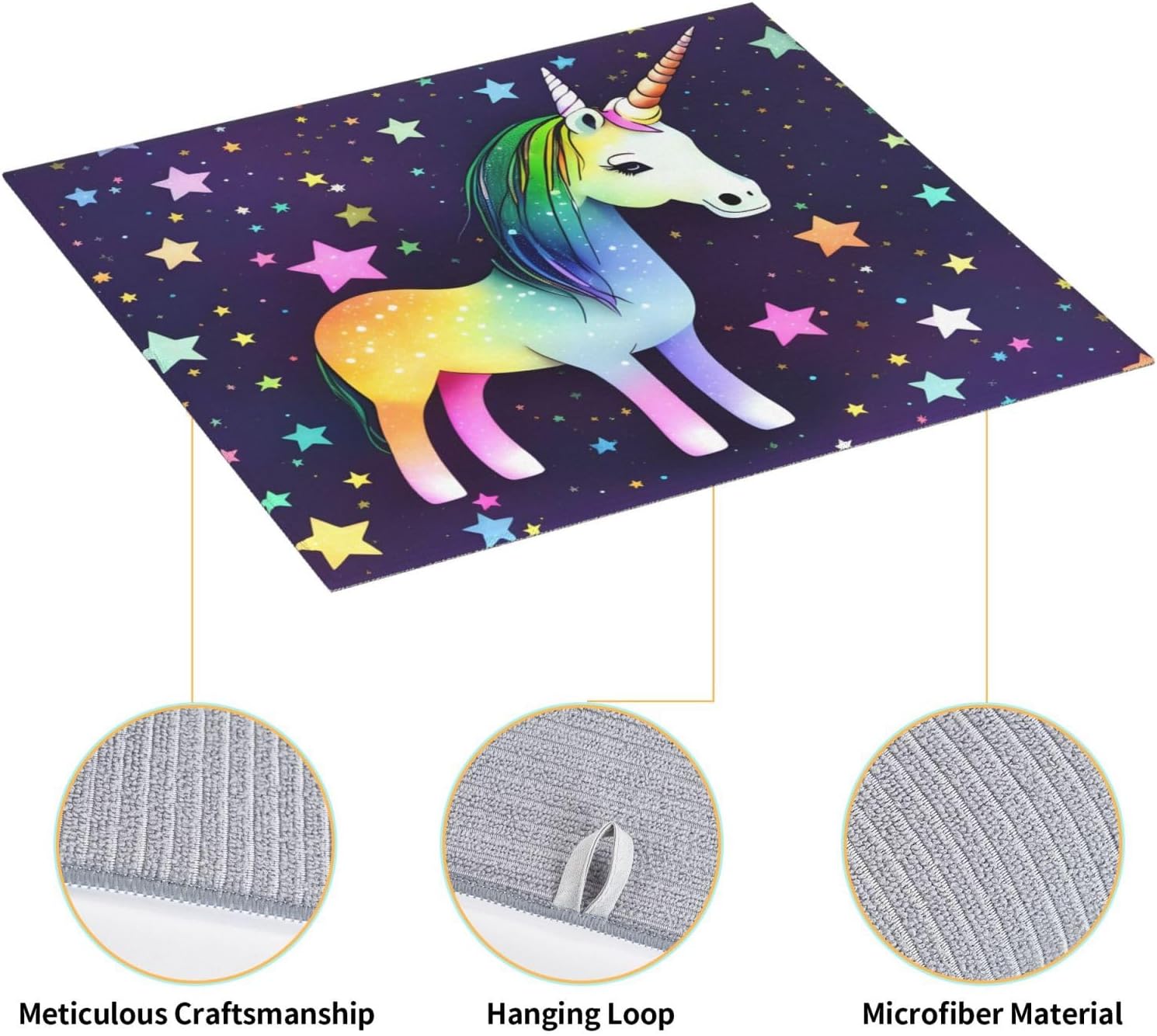 One-Horse Star Kitchen Countertop Absorbent Mat Non Slip Double Sided Design for Appliance Protection Decoration