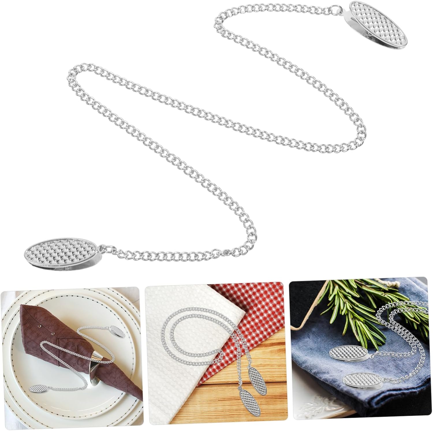 PRETYZOOM 5pcs Modern Napkin Holder Napkin Clip Bib Clip Zinc Alloy Holder for Portable Carry