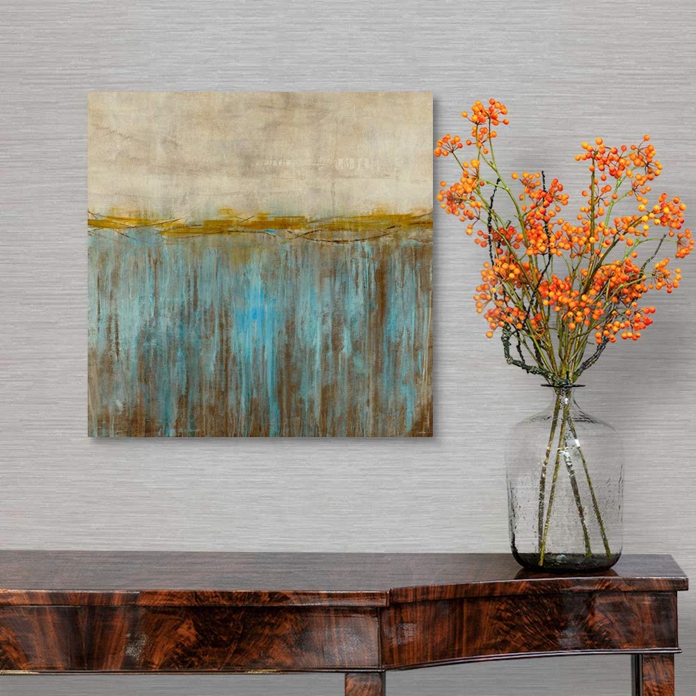 絵画 Cool Waters Amazon.co.jp: Liz Jardineプレミアムシックラップキャンバス壁