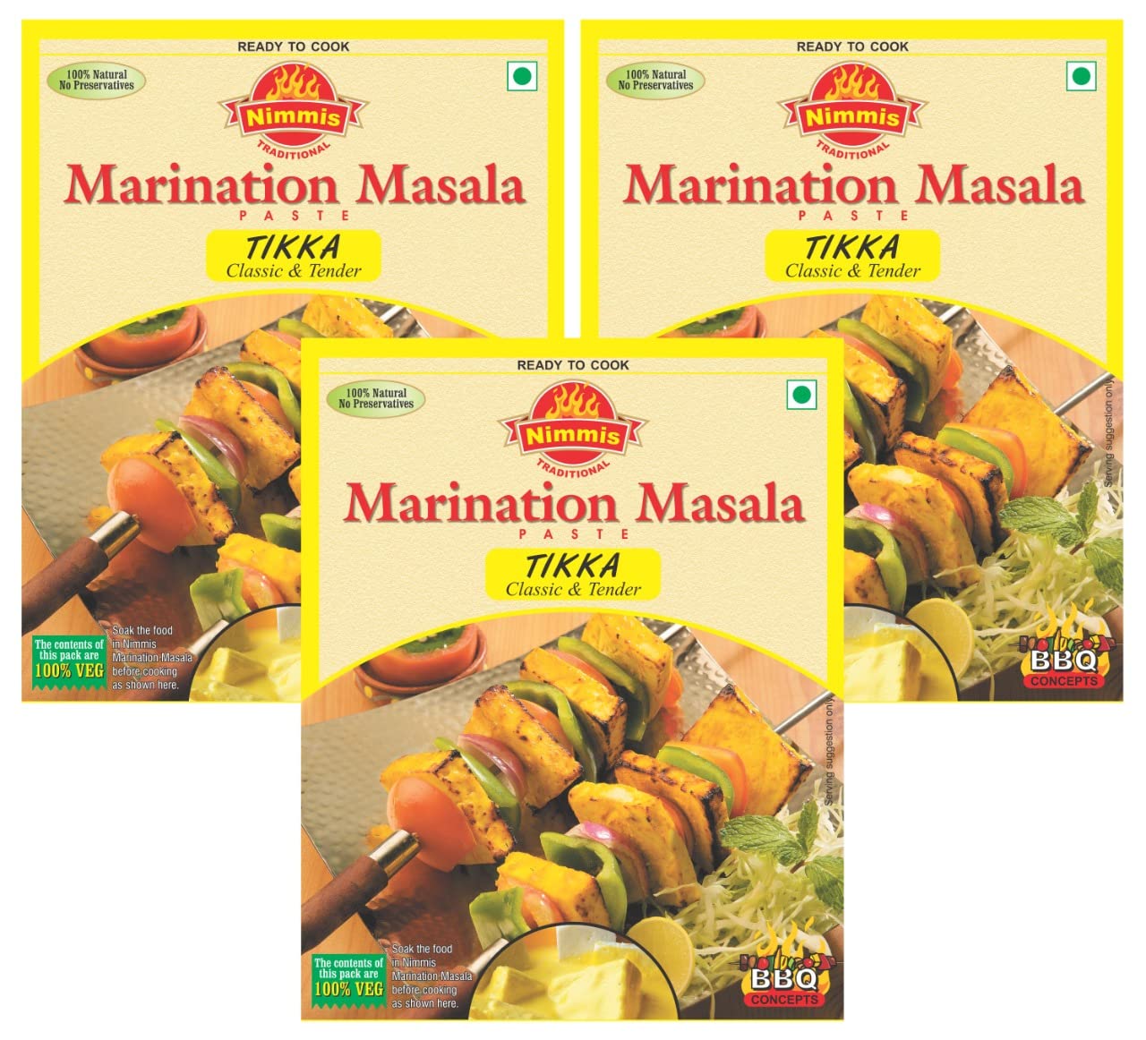 Nimmis Marination Grill Masala (Tikka, Tikka, Tikka) Combo of 3 (B07NDFY7MS) Amazon Price History, Amazon Price Tracker