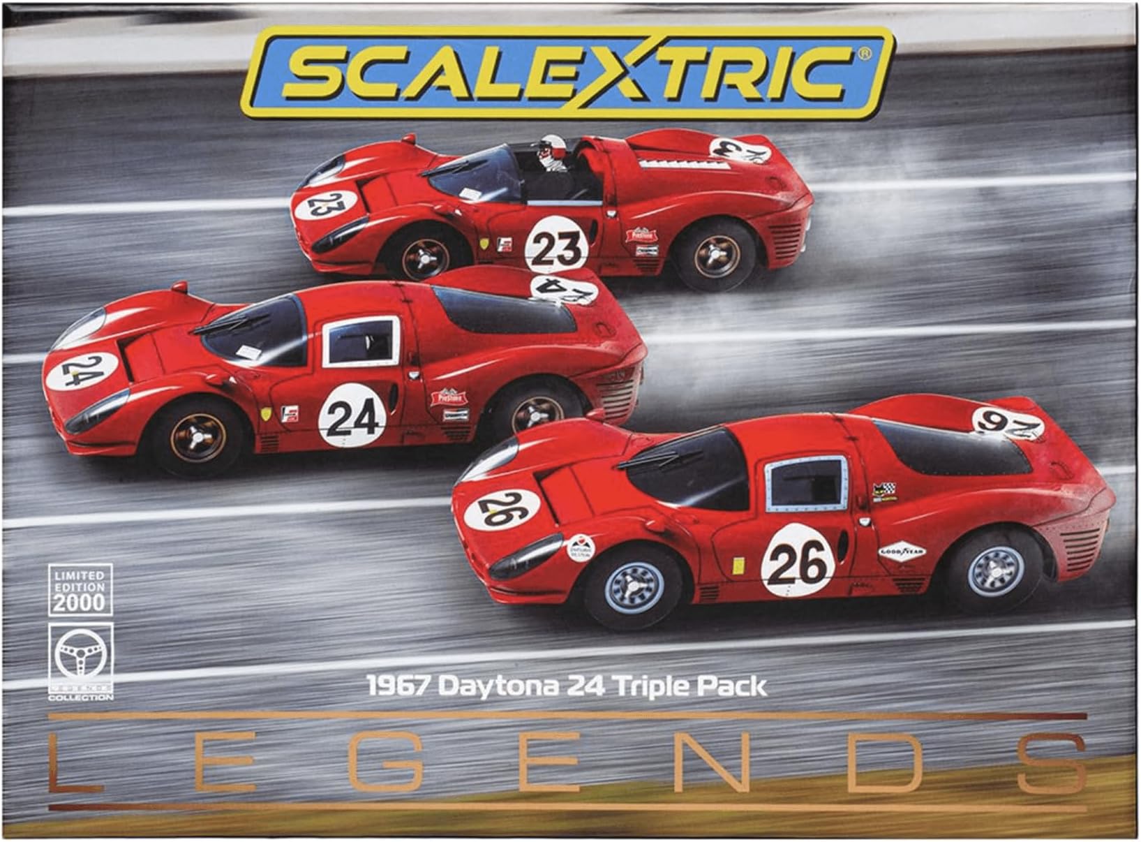 1967 Daytona 24 Triple Pack 1:32 Slot Race Cars Limited Edition Box C4391A