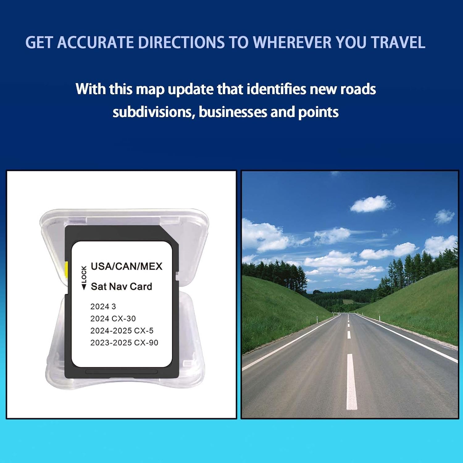 CX-5 Latest Navigation SD Card Map Update, KMV666EZ1B Navigation Accessories for CX-90 2023-2025, CX-30/3 2024 USA/CAN/MEX Maps