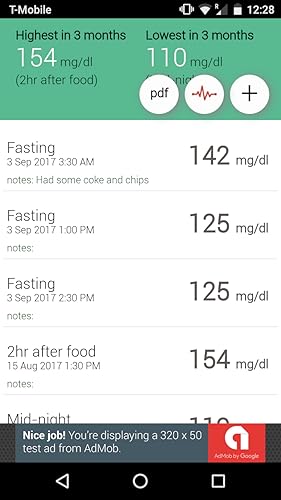 Blood Sugar Log