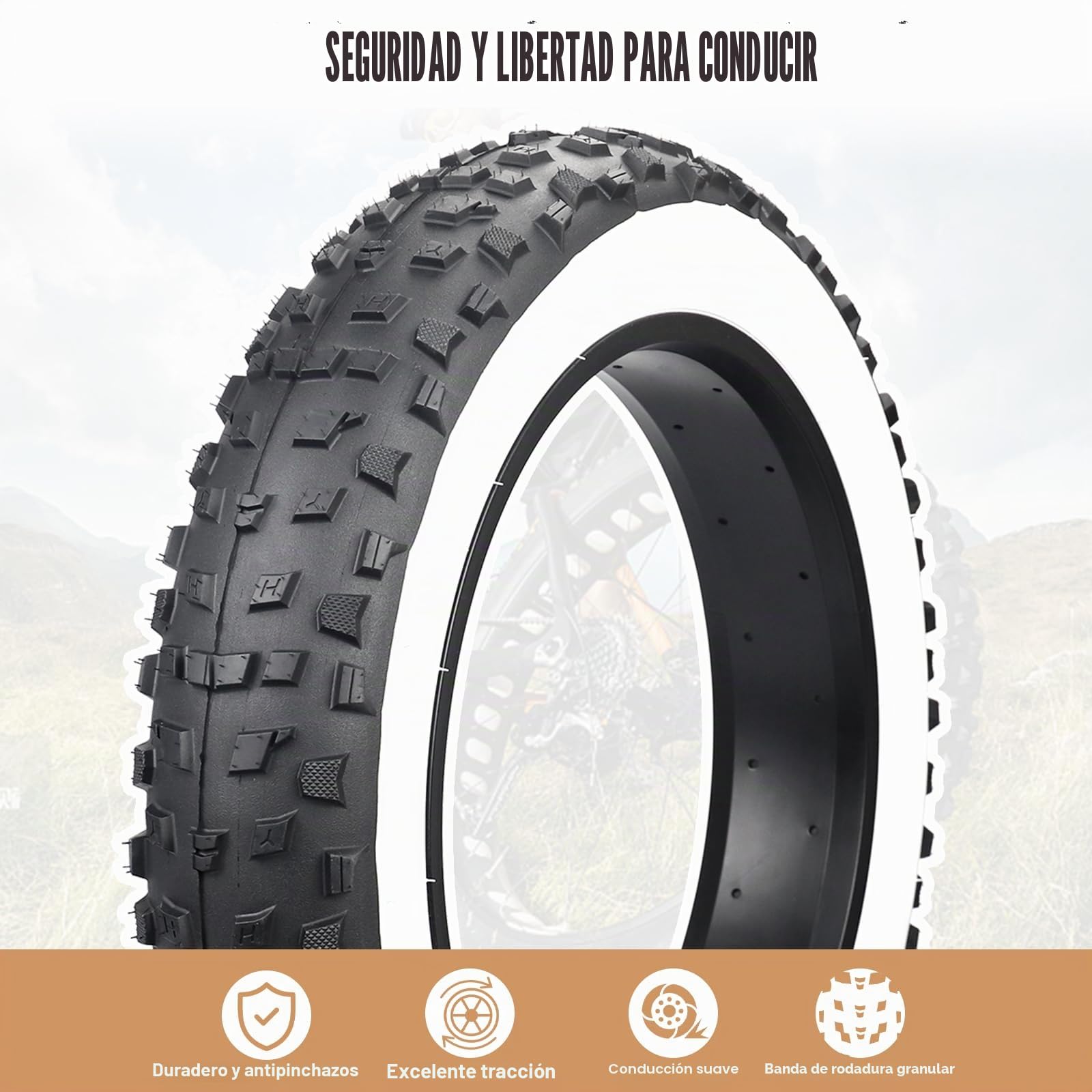 Juego de 2 neumáticos para bicicleta eléctrica de 20 x 4,0 pulgadas, 98 – 406 20 psi