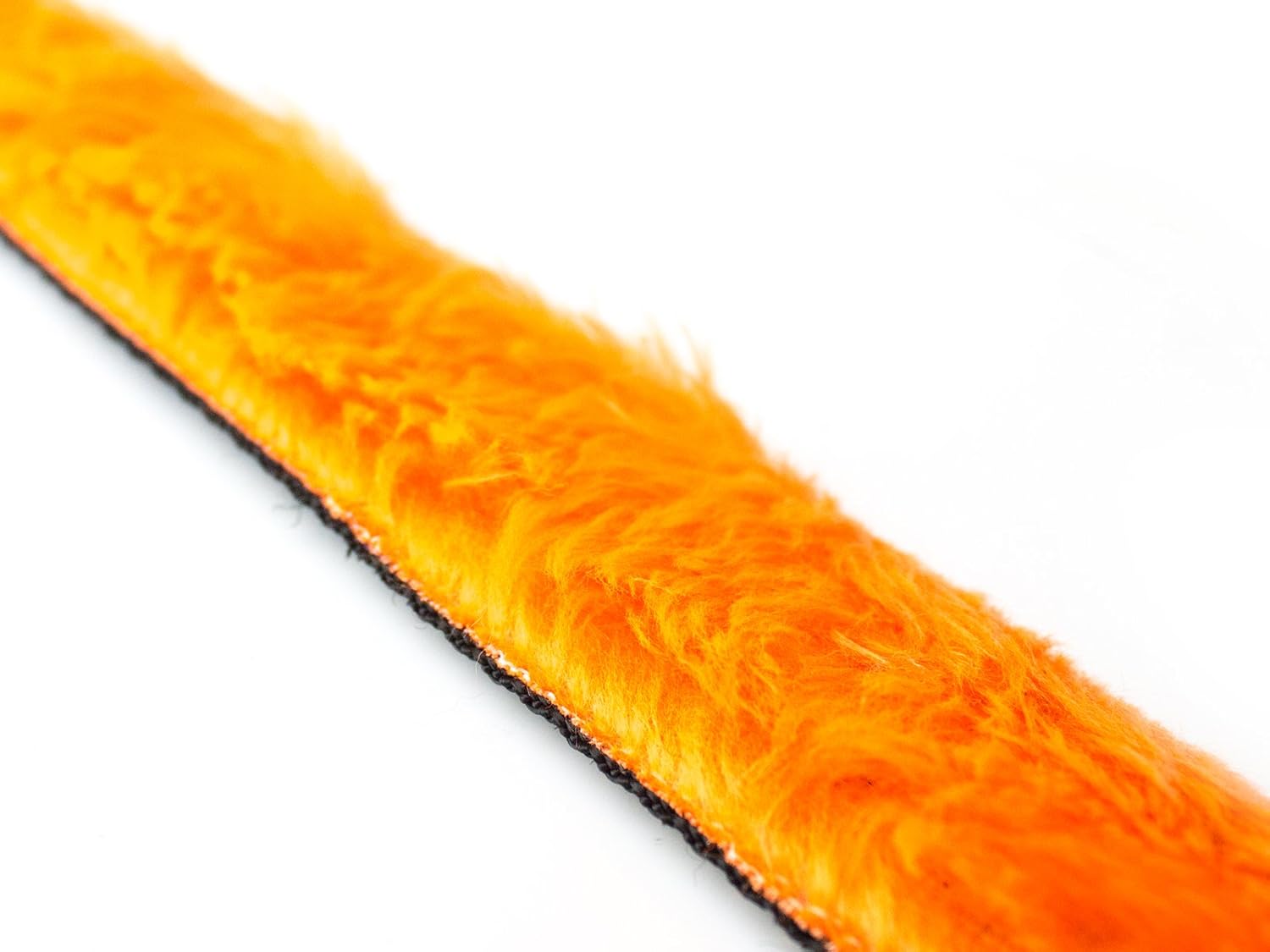 Orange Soft Furry Fur Acoustic Electric Guitar Strap with Adjustable Length (Free Plectrums)