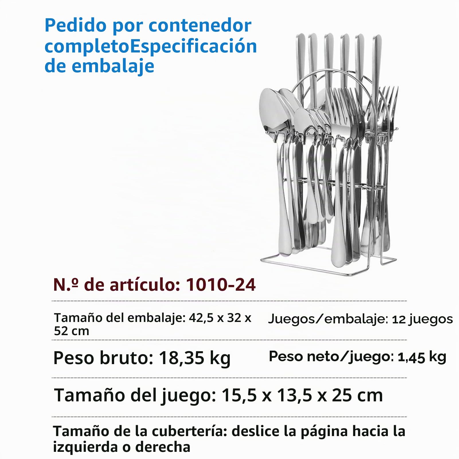 Juego de 24 cubiertos colgantes ecológicos de acero inoxidable con caja de regalo para regalos (juego de cubiertos colgantes de 24 piezas plateadas)