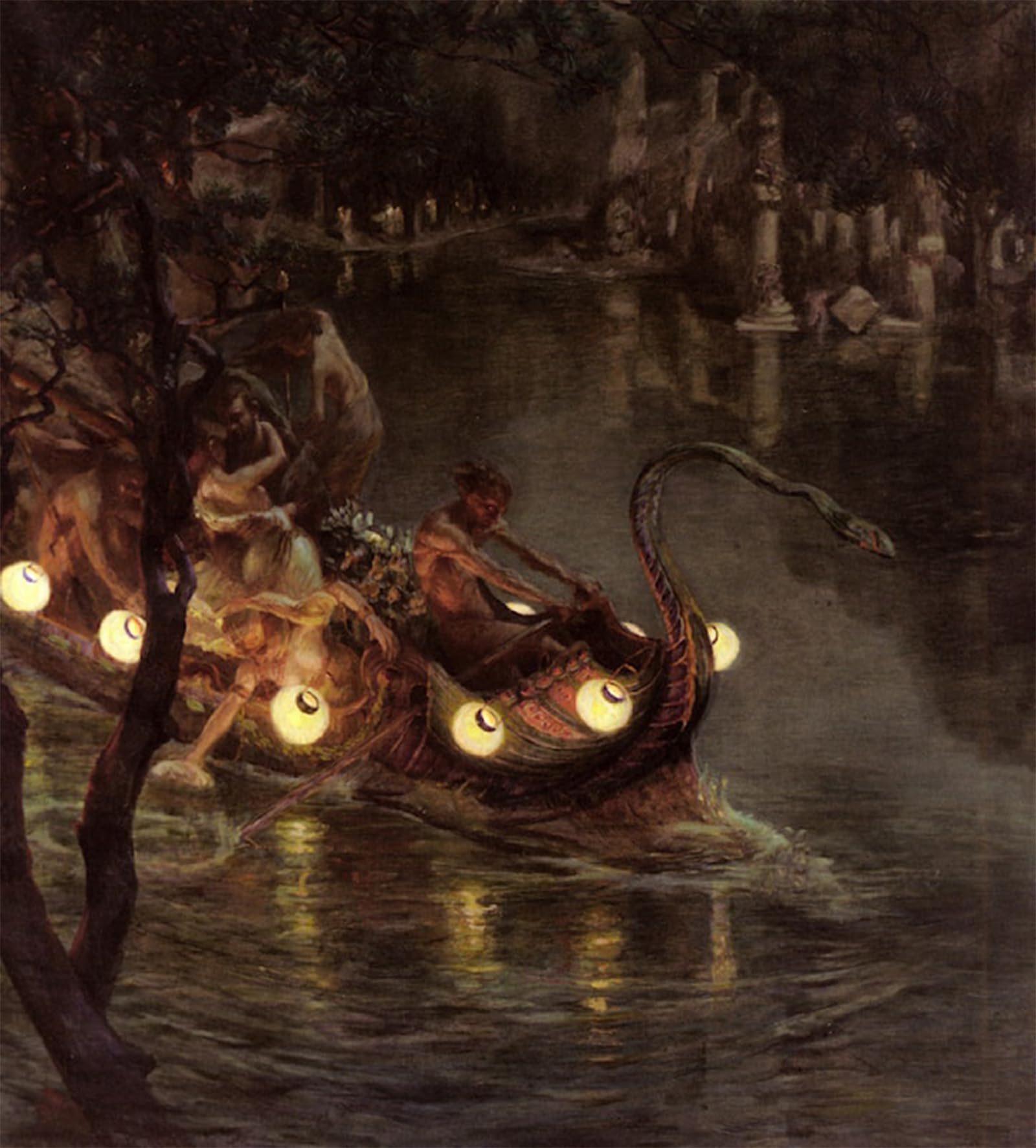 SERENDIPITP Vintage Picture Print on Canvas Wall Art Poster the Embrace by Benes Knupfer Artwork Print Poster for Wall Decor 60x90cm