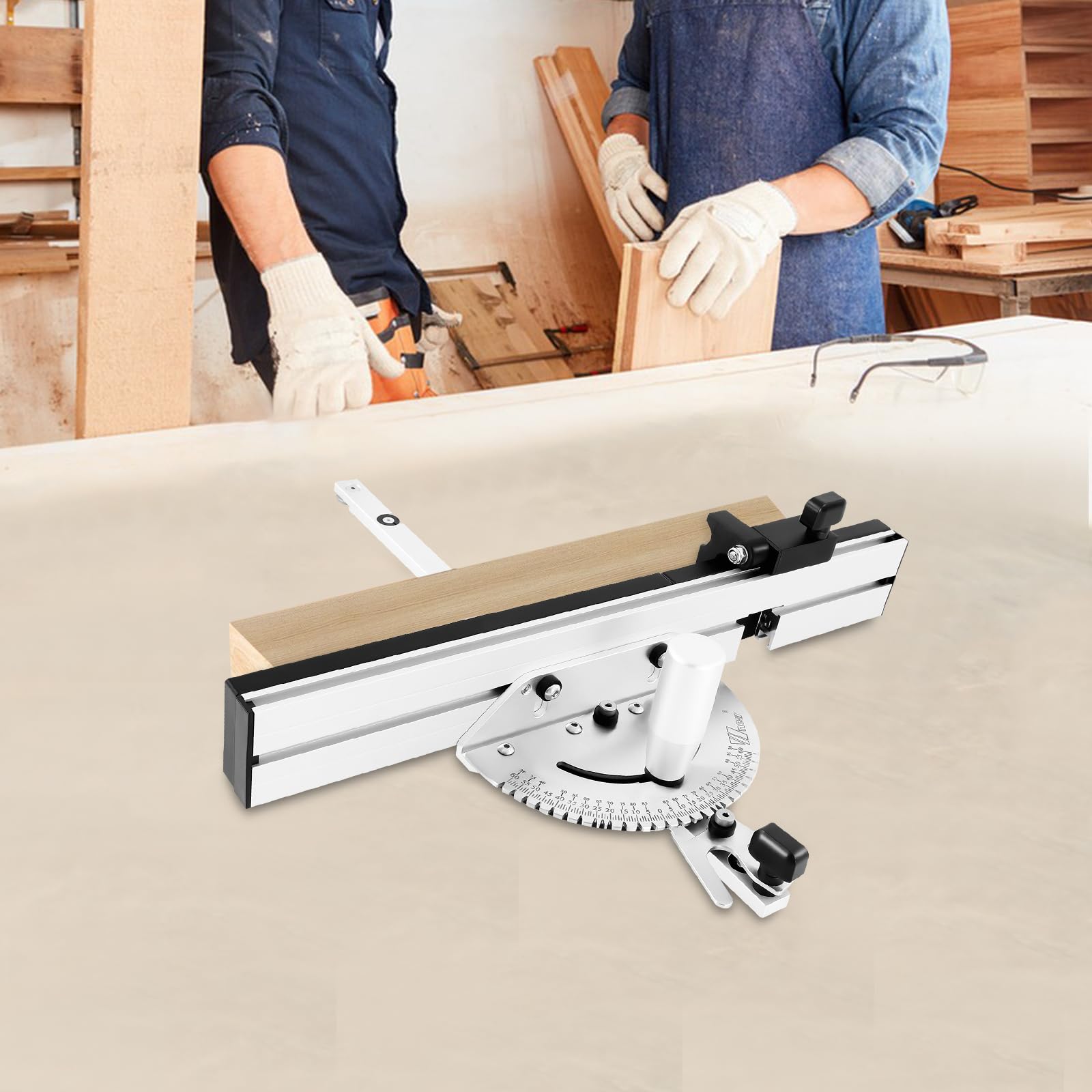 Set di seghe da tavolo di precisione per troncatura di precisione, con sistema di allineamento di precisione, righello da 0 a 60°, asta per insegnamento