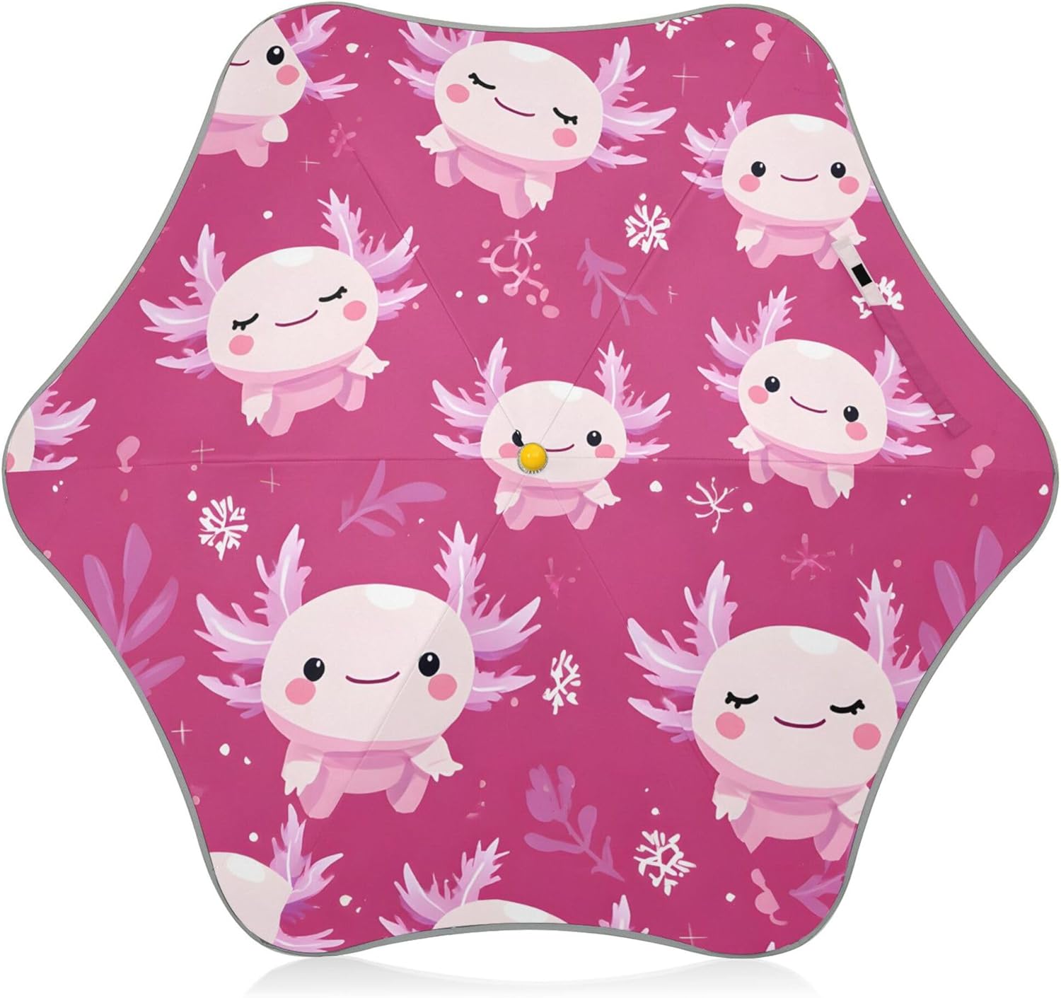 ALAZA Cute Axolotl Cartoon Kids Umbrella for Girls Boys Toddler Children Rain & Sun Umbrella