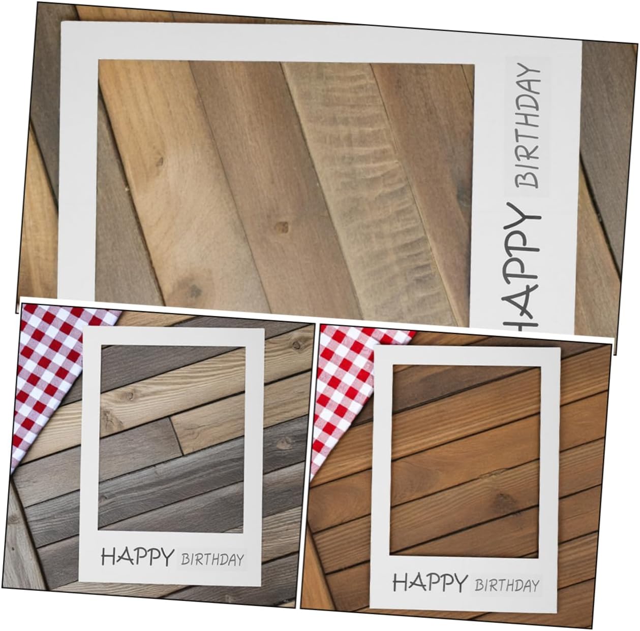 3Pcs Happy Birthday Photo Booth Frames Lightweight Paper Picture Props for Birthday Party Decorations Engaging and Festive Design for Indoor and Outdoor Celebrations