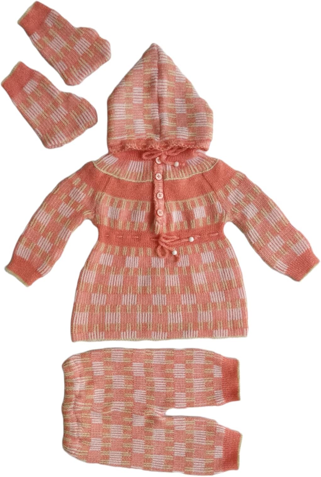 LeafbirdWoolen Winter Full Suit Set for Baby Girls and Boys | Warm Woolen Clothes for Newborn Babies | Sweater Lower Set | Kids Woolen Dress | Kids Apparel Combo
