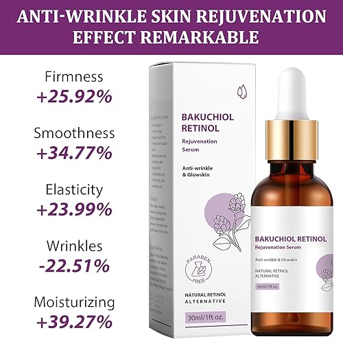 Miniatura 4 de Bakuchiol - Suero de rejuvenecimiento de retinol, venature bakuchiol retinol coreano, suero de retinol para arrugas, mejor piel antienvejecimiento e