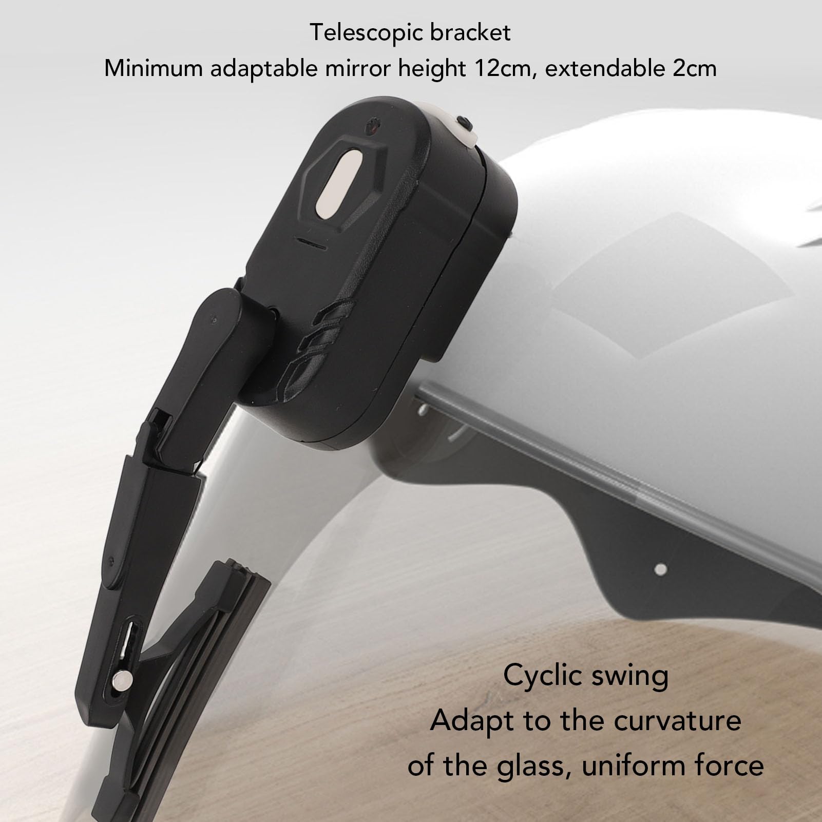 aqxreight Limpiaparabrisas para Casco De Moto Recargable 2 Velocidades Resistente Al Agua Compatible con La Mayoría De Cascos De Motocicleta Y Vehículos Eléctricos Batería De 800mAh