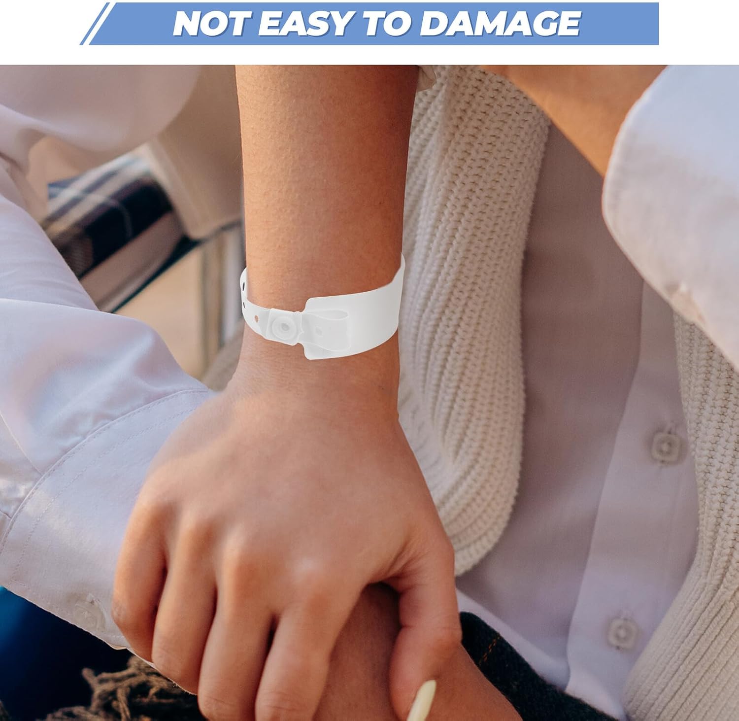 200pcs Disposable Waterproof Admission Wristbands for Adults – Writable Tear-Resistant Hospital Patient Id Bracelets for Healthcare and Nursing