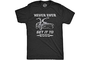2020 Mens Funny Time Travel Car Movie T-shirt