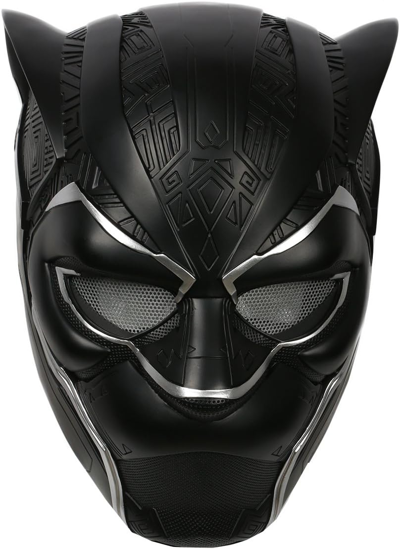 Black Panther Helmet Mask Costume Accessories Props Full Head Silver