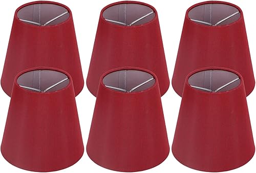 Juego de 6 pantallas de candelabro, pequeñas y modernas que se enganchan a la bombilla, pantallas de lámpara de campana para lámpara de piso de