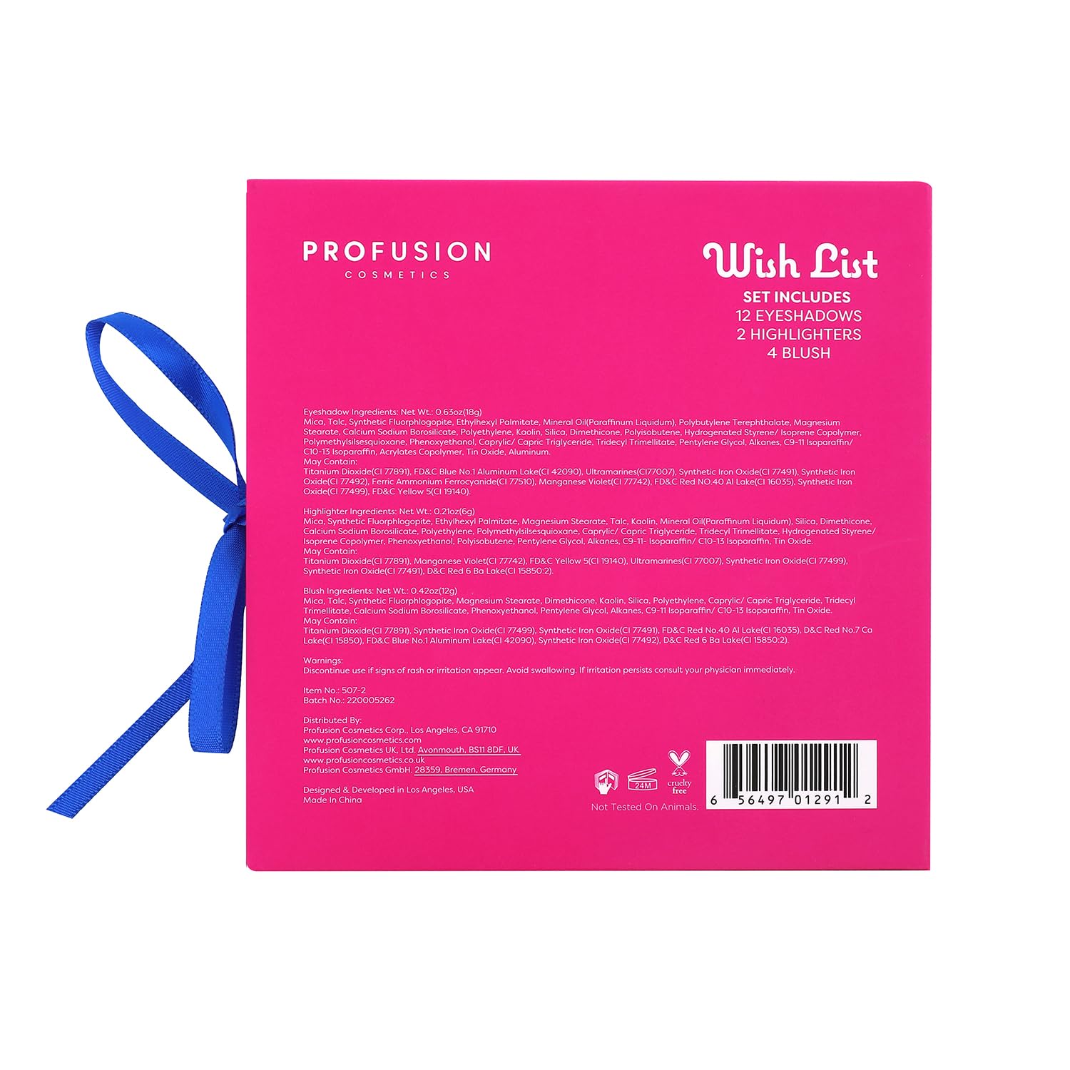 Profusion Cosmetics Wish List 18 Shade Makeup Palette, Richly Pigmented Multi Finish Eyeshadow, Highlighter, and Blush for Dazzling Eyecatchy Looks