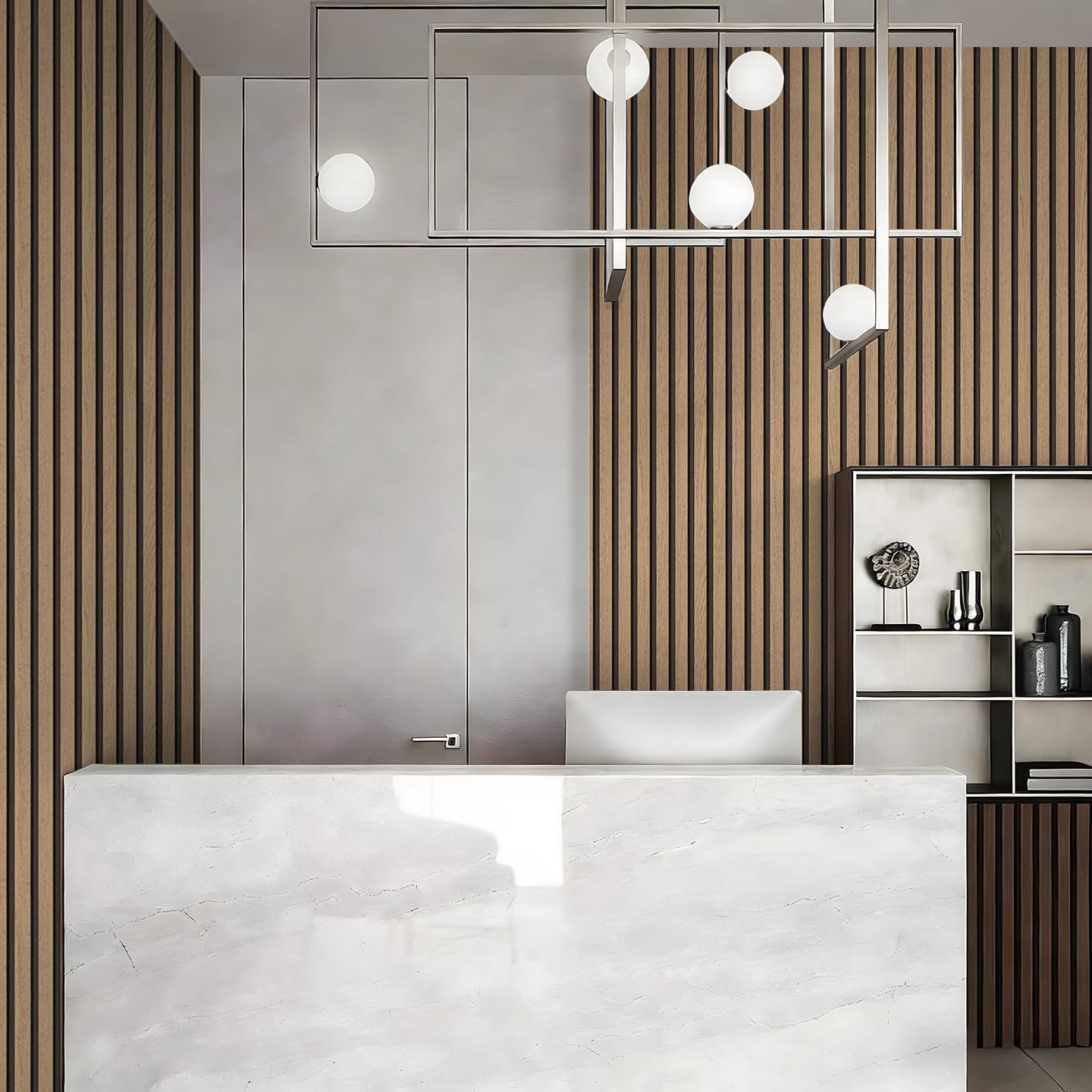 myforHD Wallpaper Peel and Stick Wood Grating Stripe Self-Adhesive Wallpaper Faux Wood Contact Paper Wood Slats Self Adhesive Wall Paper PVC Vinyl Film Removable Waterproof 17.3" x 393"