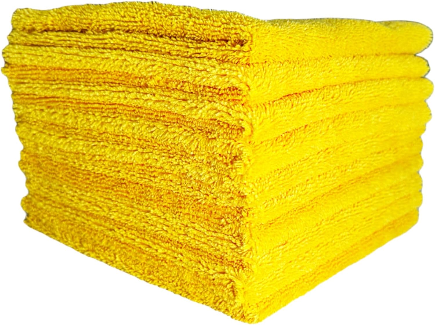 The Edge 360 Interior Microfiber Cleaning Towels, 16x16 inches, Premium Korean Quality, 360 GSM, Yellow, 10 Pack