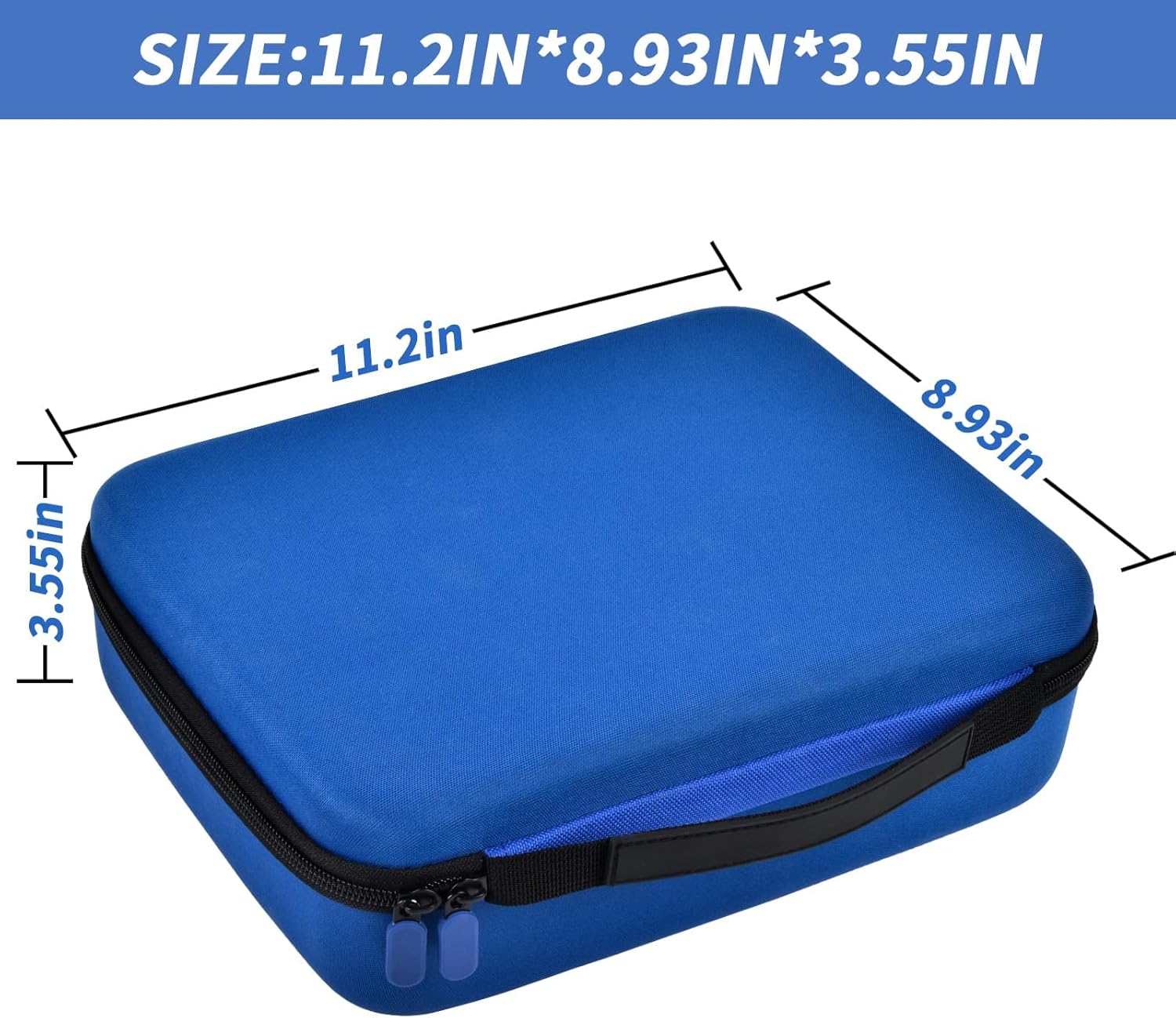 Speed Cube Storage Case Compatible with Rubik's Cube for GAN Magic Puzzle Cubes, Carrying Bag Holder with Mesh Pocke for Brain Teaser Fidget Toy/Cube Stand/Tutorial (Box Only) - Blue