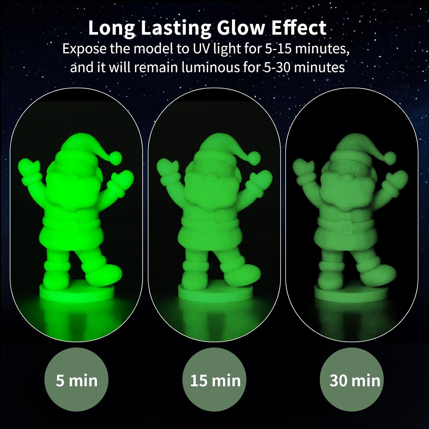 iSANMATE Glow in The Dark PETG Filament, Green Luminous Filament 1.75mm, Easy to Print PETG Filament, Ideal for Halloween, Christmas & Fall Pumpkin Decorations, 1KG/Spool - Image 4