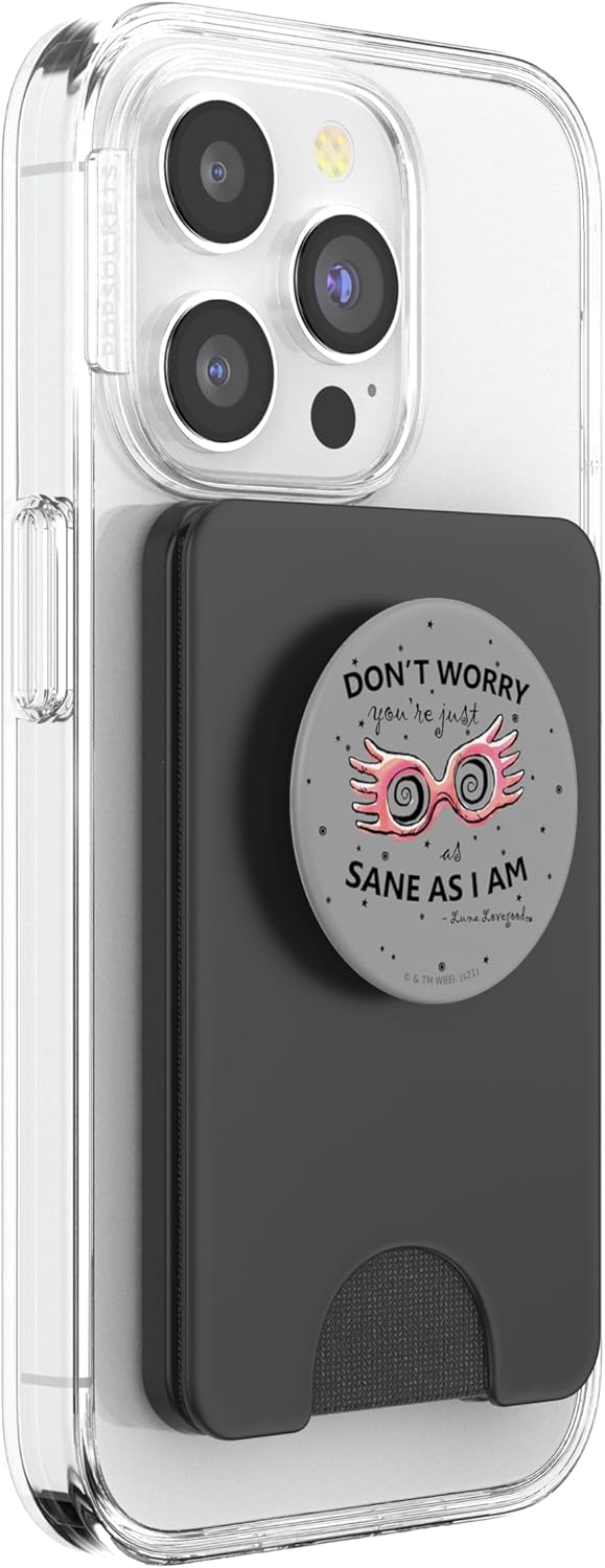 Harry Potter Luna Lovegood Spectrespecs Black PopSockets PopWallet for MagSafe