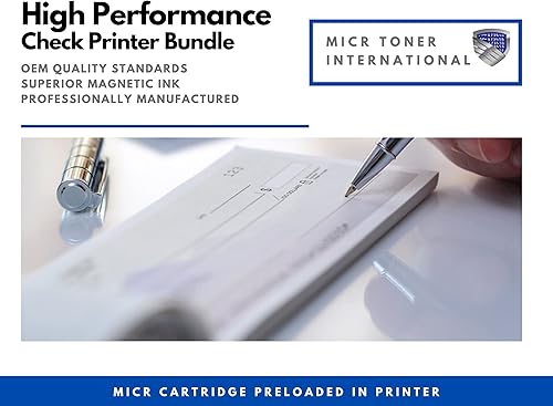 Miniatura 2 de MICR Toner International M140we Laser Wireless Black & White Check Printer Bundle con cartucho MICR modificado OEM W1410A Starter (2 artículos)