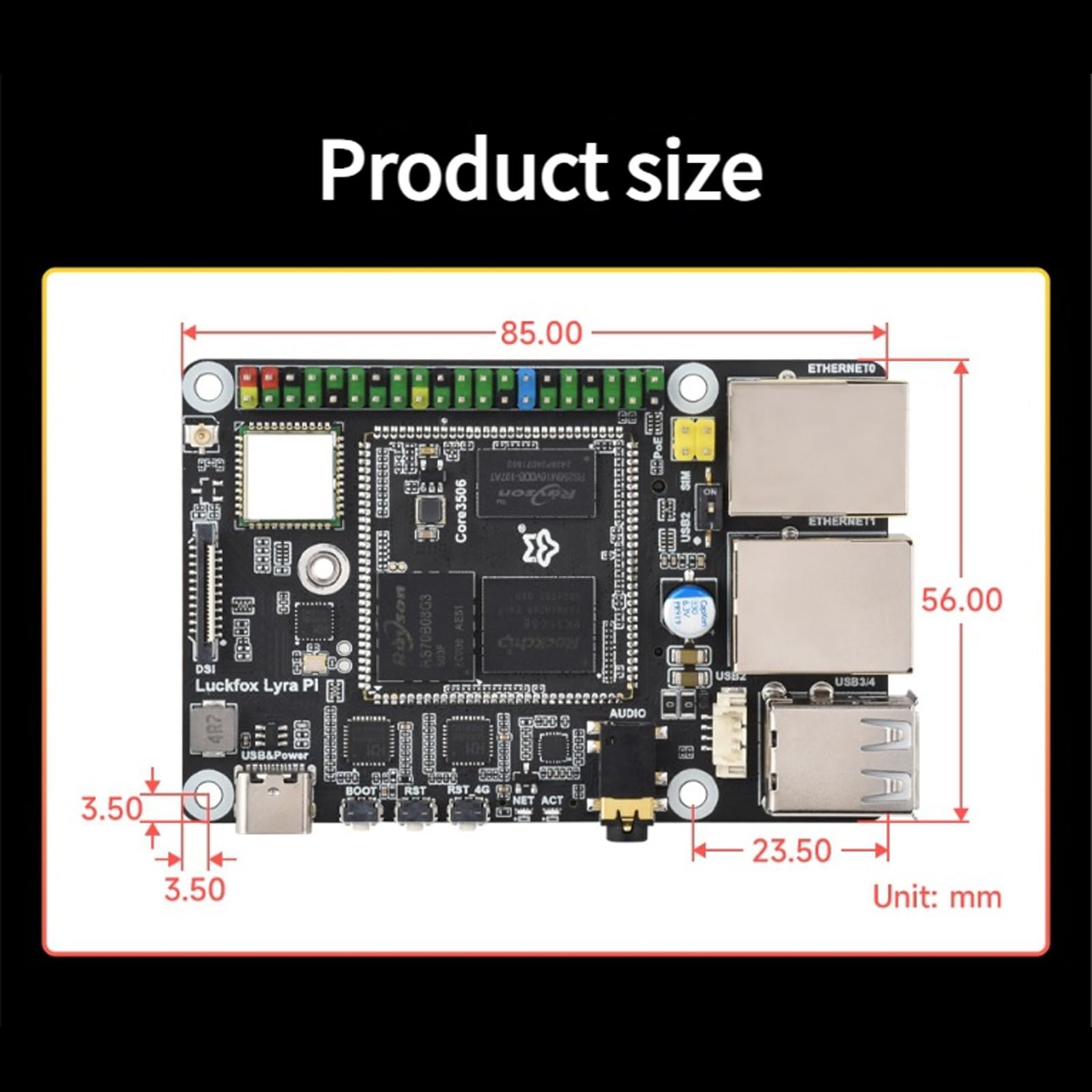 Scheda Computer Integrata Serie 3506 Interfacce Multiple Supporto WiFi 5.2 Modulo Gestione efficiente delle Porte per Scheda